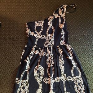Lilly Pulitzer One Shoulder Rope Dress